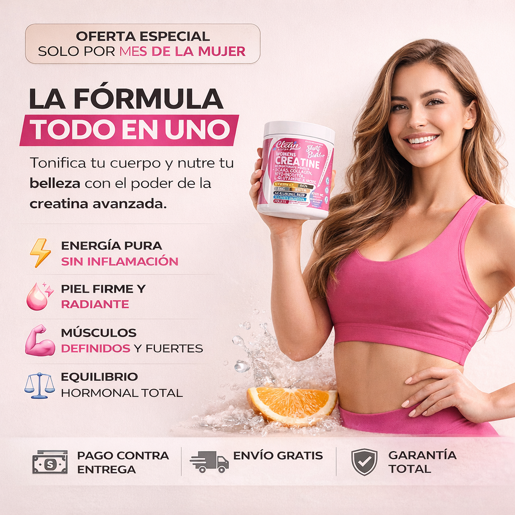Clean Nutra Women's Creatine™ Tu dosis de Poder femenino.