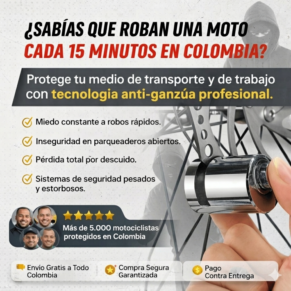 DISC LOCK® Bloqueo para freno de disco: Tu moto blindada en un segundo!
