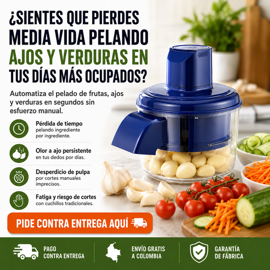 PEELER® Peladora de Alimentos eléctrica. EL secreto de las cocinas modernas!