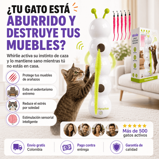 Whirlie® Diversión que despierta el instinto de tu Gato!