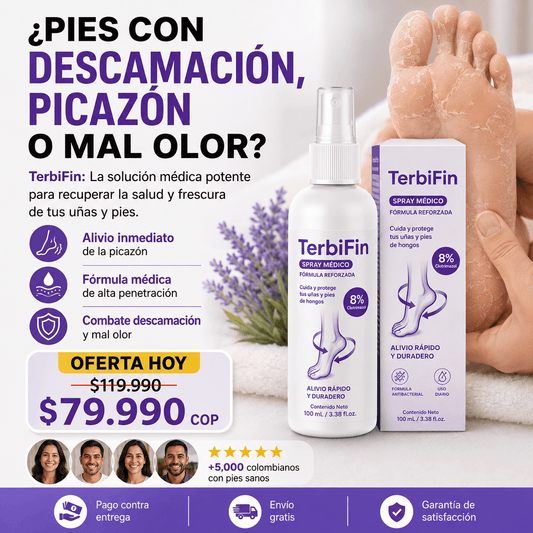 TERBIFIN 100ML. Tratamiento potente para hongos en pies y uñas, siente el alivio inmediato!