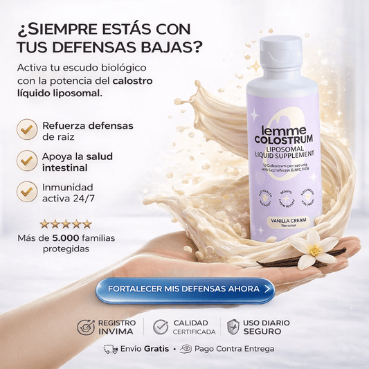 LEMME CALOSTRUM® Sistema inmune fuerte e Intestino saludable.