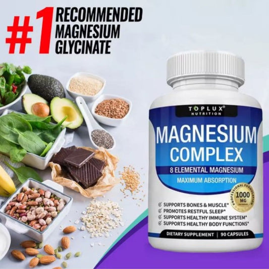 Magnesium Complex 1000 mg -Bienestar diario con 8 magnesios esenciales.