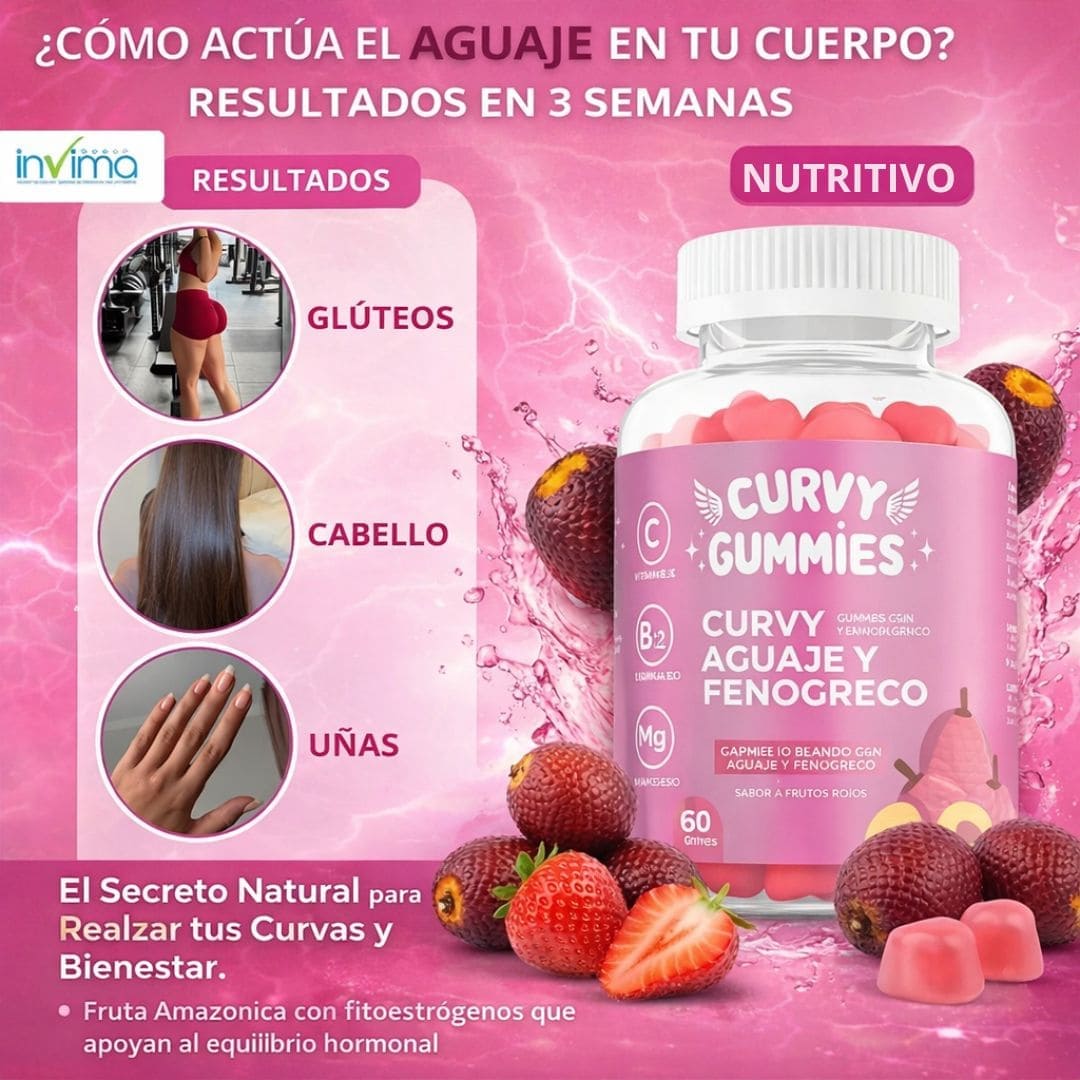 Curvy Gummies® rutina dulce para nutrirte, cuidar tus curvas y piel.