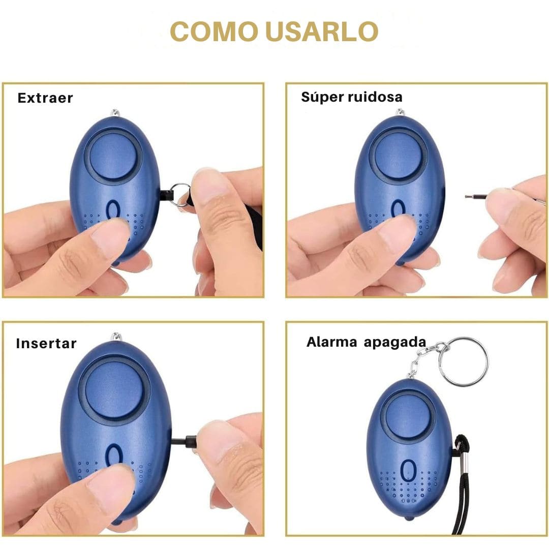 Alarma Defensa personal, Llévalo siempre contigo, puede salvarte.