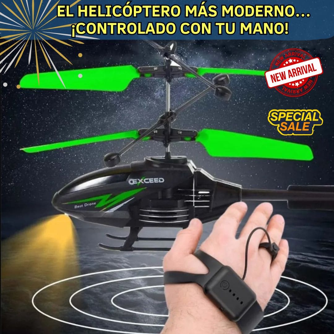 Helicóptero RC, Vuela con solo mover tu mano!