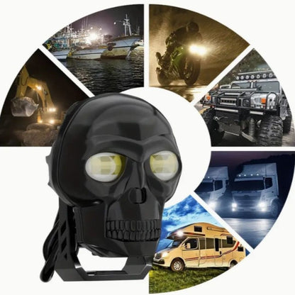 Exploradoras LED x2 Calavera: Visibilidad y Estilo en Cada Ruta.