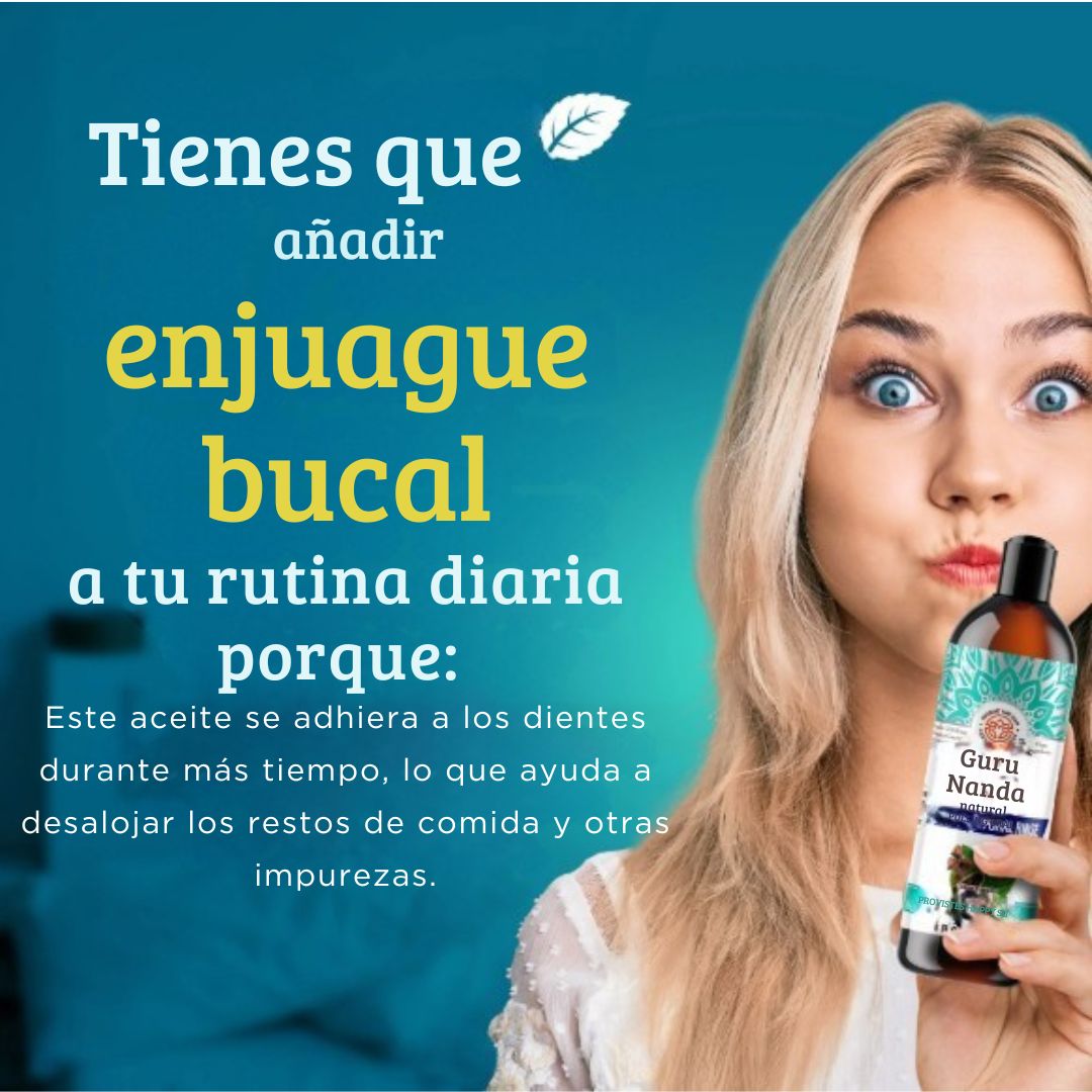 Blanqueador bucal natural Gurunanda® adiós manchas, hola sonrisa!  