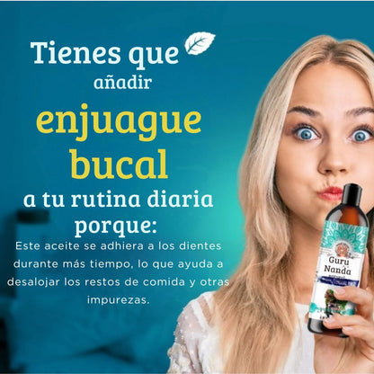 Blanqueador bucal natural Gurunanda® adiós manchas, hola sonrisa!  