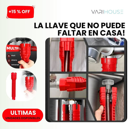 Ahorra tiempo y dinero con Llave Multifuncional Inglesa