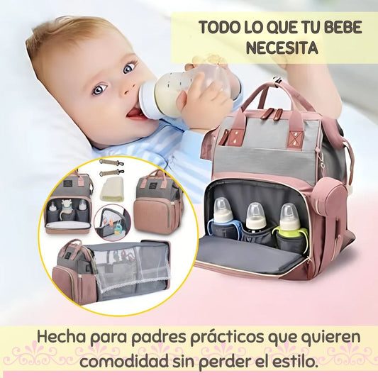 La mochila que toda mamá necesita: Pañalera, cuna y térmico en uno solo