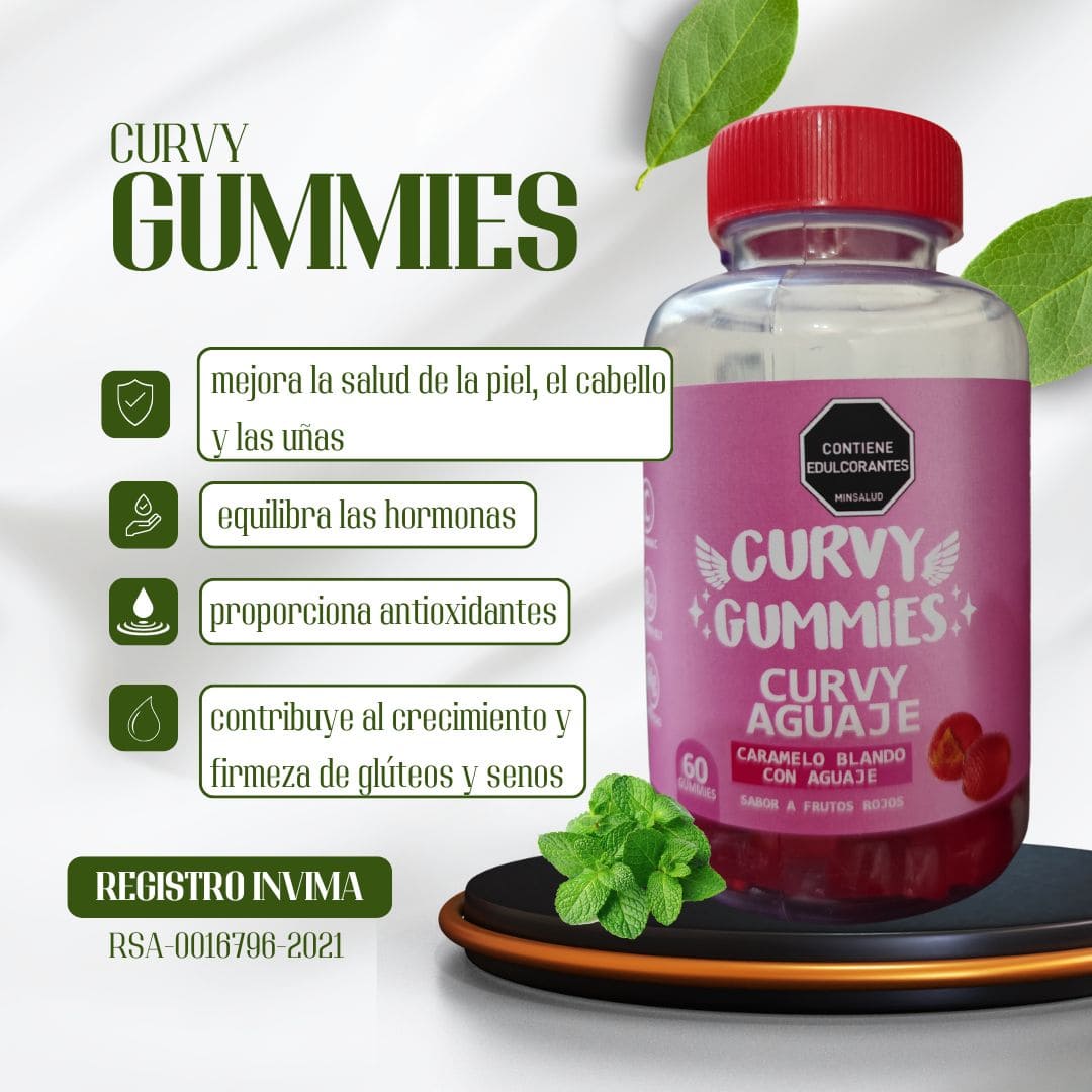 Curvy Gummies® rutina dulce para nutrirte, cuidar tus curvas y piel.