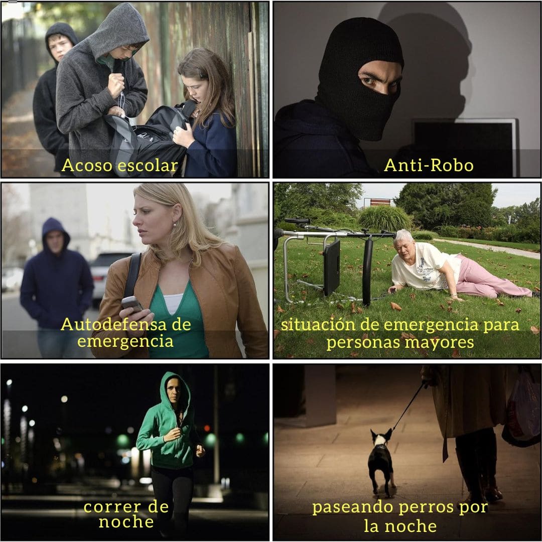 Alarma Defensa personal, Llévalo siempre contigo, puede salvarte.