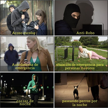Alarma Defensa personal, Llévalo siempre contigo, puede salvarte.