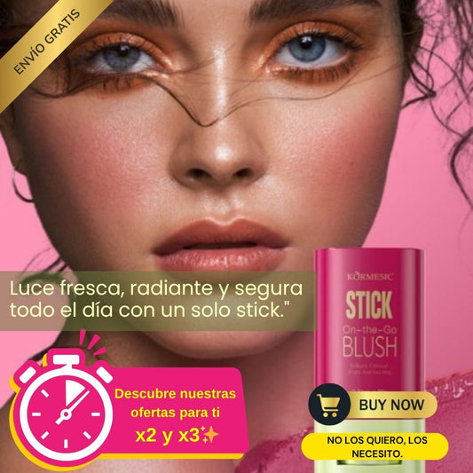 On The Go Blush® Labios, mejillas y ojos listos con un solo producto.