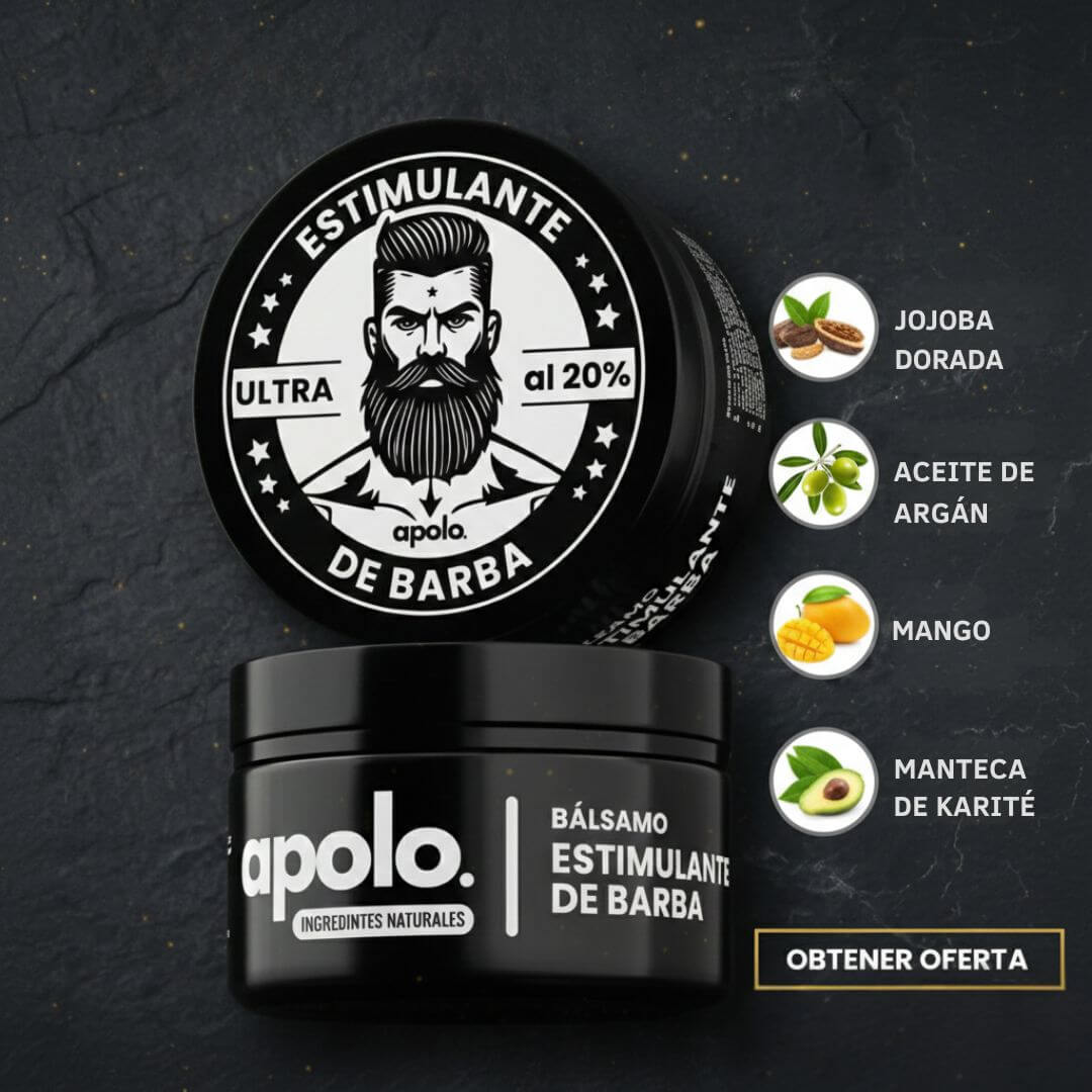 APOLO® Estimulante para un Crecimiento Épico de la Barba.