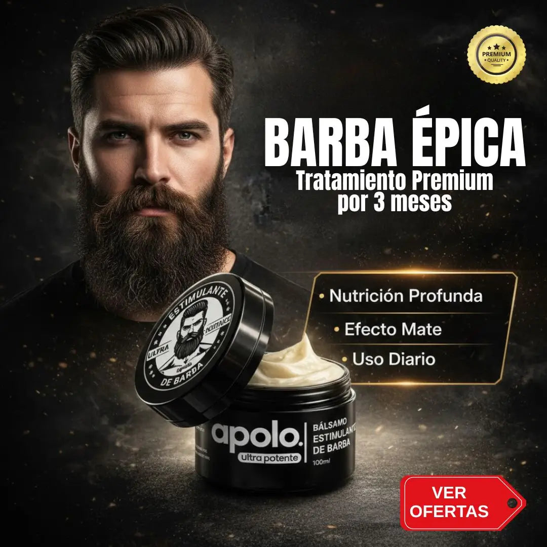 APOLO® Estimulante para un Crecimiento Épico de la Barba.