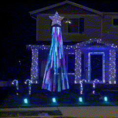 Árbol Navidad 1.80 mts a Tiras, Plegable y Luz Led.